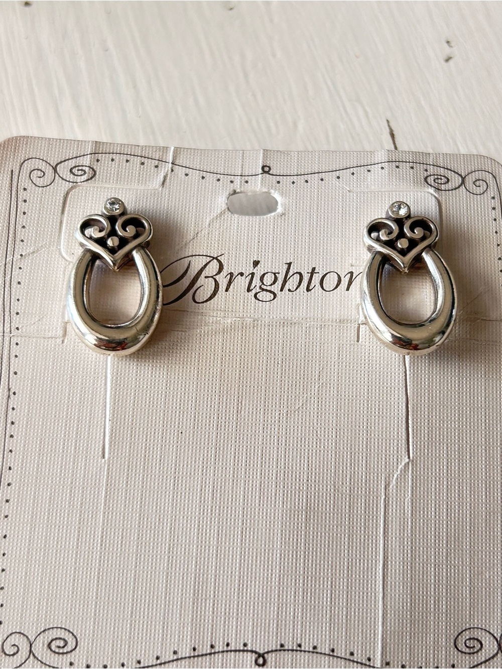 Brighton Alcazar Heart Mini Post Earrings in silver